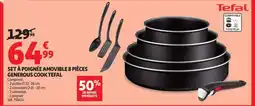 Auchan SET À POIGNÉE AMOVIBLE 8 PIÈCES GENEROUS COOK TEFAL offre
