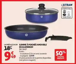 Auchan GAMME À POIGNÉE AMOVIBLE EN ALUMINIUM offre