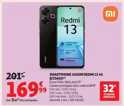 Auchan SMARTPHONE XIAOMI REDMI 13 4G 8/256GO offre