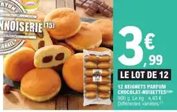 E.Leclerc 12 BEIGNETS PARFUM CHOCOLAT-NOISETTES offre