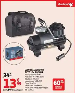 Auchan COMPRESSEUR D'AIR AUTO 12V AUCHAN offre