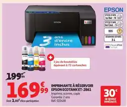 Auchan Imprimante A Reservoir Epson Ecotank Et-2861 offre