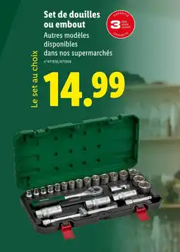 Lidl PARKSIDE Set de douilles ou embout offre