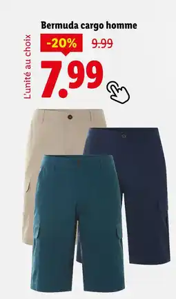 Lidl Bermuda cargo homme offre