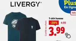 Lidl LIVERGY T-shirt homme offre