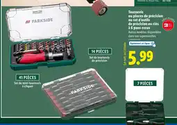 Lidl PARKSIDE Tournevis ou pinces de précision ou set d’outils de précision ou clés à 6 pans creux offre