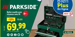Lidl PARKSIDE Boîte à outils avec visseuse sans fil offre