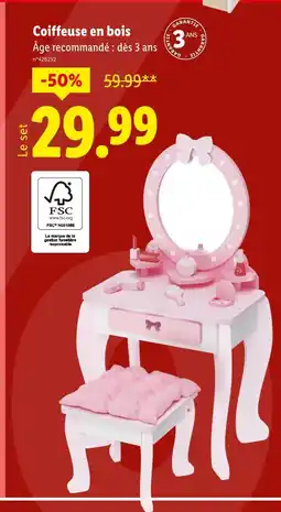 Lidl Coiffeuse en bois offre