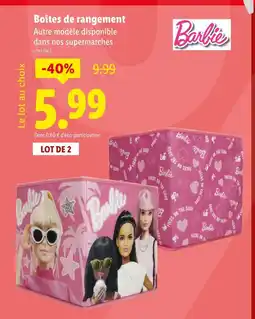 Lidl BARBIE Boîtes de rangement offre