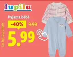 Lidl LUPILU Pyjama bébé offre