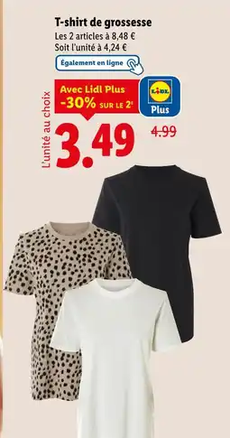 Lidl T-shirt de grossesse offre