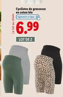 Lidl Cyclistes de grossesse en coton bio offre