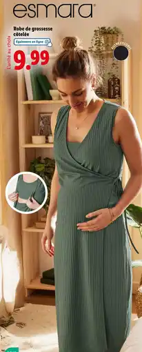 Lidl ESMARA Robe de grossesse côtelée offre