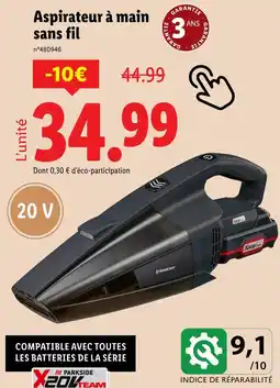 Lidl Aspirateur à main sans fil offre