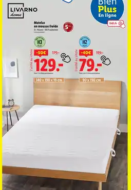 Lidl LIVARNO HOME Matelas en mousse froide offre