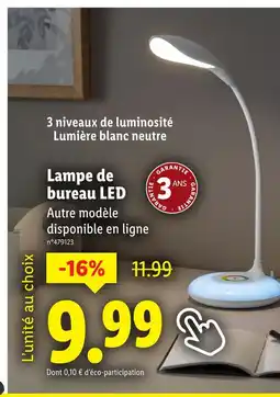 Lidl Lampe de bureau LED offre