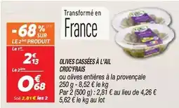 Netto Olives cassees a l'ail offre