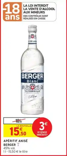 Intermarché Apéritif anisé bergery offre