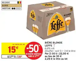 Intermarché LEFFE Bière blonde offre