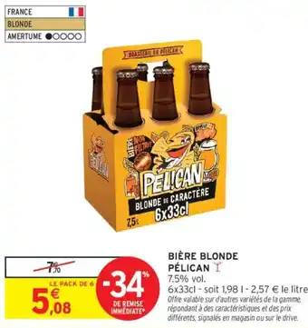 Intermarché PÉLICAN Bière blonde offre
