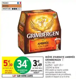 Intermarché GRIMBERGEN Bière d'abbaye ambrée offre