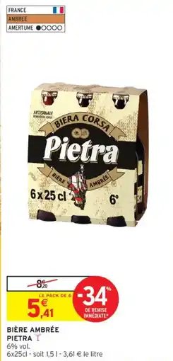 Intermarché PIETRA Bière ambrée offre