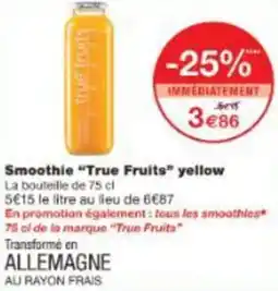Monoprix Smoothie true fruits yellow offre