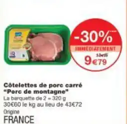 Monoprix Côtelettes de porc carré porc de montagne offre