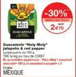 Guacamole holy moly jalapeño & red pepper