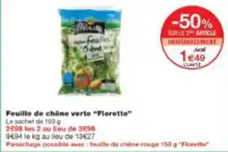 Monoprix Feuille de chêne verte florette offre
