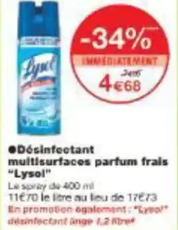 Monoprix Désinfectant multisurfaces parfum frais lysol offre