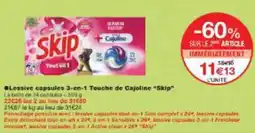 Monoprix Lessive capsules 3 en 1 touche de cajoline skip offre