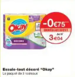 Monoprix Essuie tout décoré okay offre