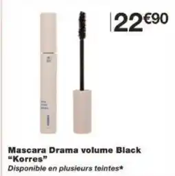 Monoprix Mascara drama volume black korres offre