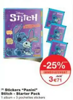 Monoprix Stickers panini stitch starter pack offre