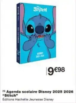 Monoprix Agenda scolaire disney 2025 2026 stitch offre