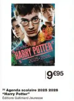 Monoprix Agenda scolaire 2025 2026 harry potter offre