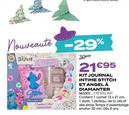 Rougier&Plé Kit journal intime stitch et angel à diamanter offre