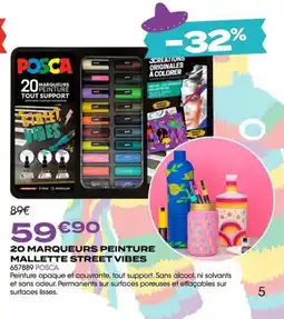 Rougier&Plé 20 marqueurs peinture mallette street vibes offre