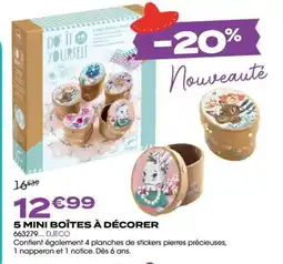 Rougier&Plé 5 mini boîtes à décorer offre