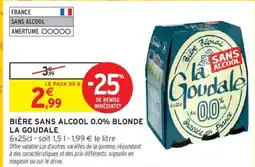 Intermarché LA GOUDALE Bière sans alcool 0.0% blonde offre
