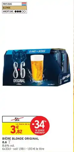 Intermarché Bière blonde original 8.6% offre