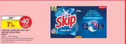 Intermarché SKIP Lessive capsules tout en 1 active clean x38 offre