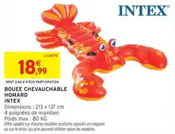 Intermarché INTEX Bouee chevauchable homard offre
