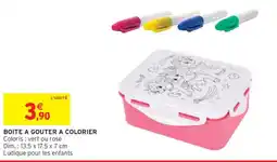 Intermarché Boite a gouter a colorier offre