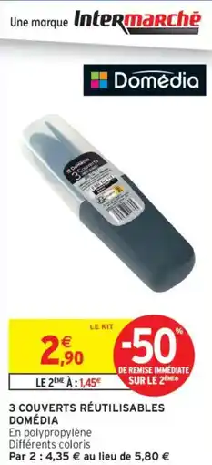 Intermarché DOMÉDIA 3 couverts réutilisables offre