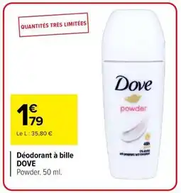 Carrefour Déodorant à bille DOVE offre