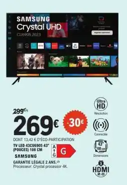 E.Leclerc TV LED 43CU6905 43 offre