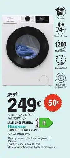 E.Leclerc Lave Linge Frontal Hisense offre