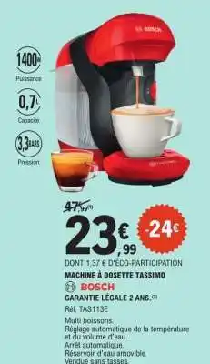 E.Leclerc Machine à Dosette Tassimo offre